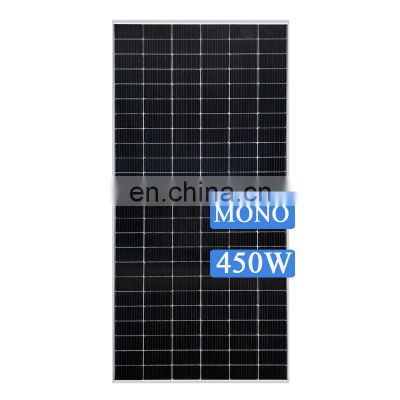high efficient China 450W solar system pv module all black roof solar power cell monocrystalline solar panel