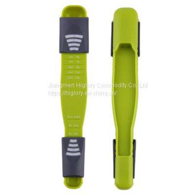 Novel and Unique Design Double End Adjustable Kitchen Plastic Measuring Spoon Baking Scale Measuring Cup