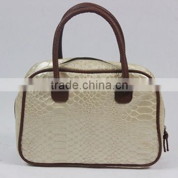 Leather woman handbag durable bright color