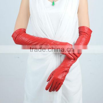 red sexy long evening gloves for women
