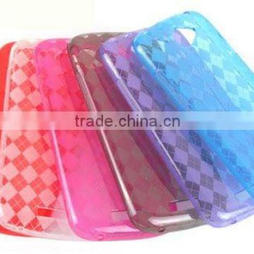 TPU checkered design case For HTC ONE S
