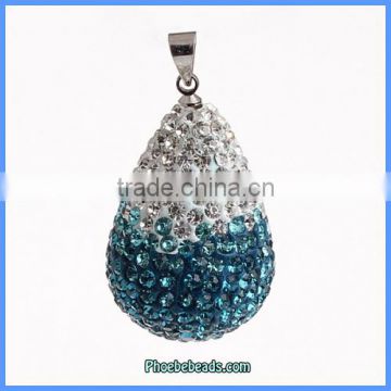 Wholesale Mix Colors Rhinestone Paved Water Drop Pendant For DIY Jewelry CPP-WD01B