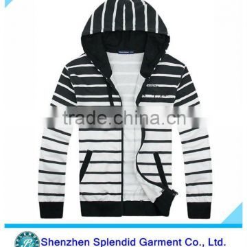 latest design mens zebra coat with hood zip up style