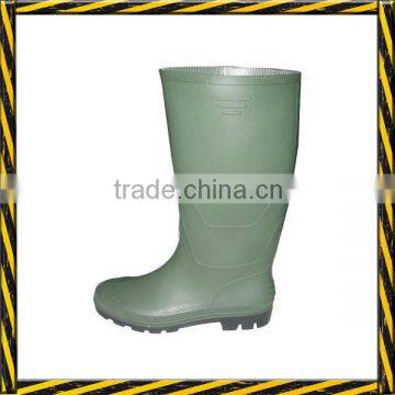 Cheap green pvc rain boots, lightweight pvc boots