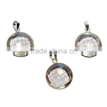 925 Silver Crystal Quartz Gemsone Pendants