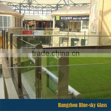 LT China leading manufacturer AS CE standard 3-19mm thice tempered glass for balustrade and fence