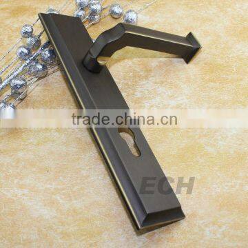 Brass KB lever door handle child locks