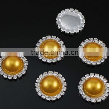 Top Seller Round Flatback Rhinestone Embelish Buttons for Garment 2308AP01