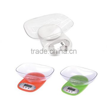 5kg Electronic Food Scale With Bowl Weighing Pan
