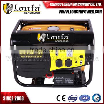 Portable 6.5 HP 2.2kW Engine Generator Gasoline Electric Start With Battery