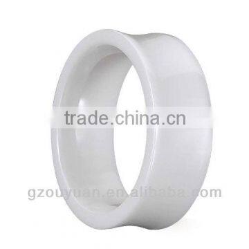 New White Ceramic Ring, Women's White Ceramic Ring