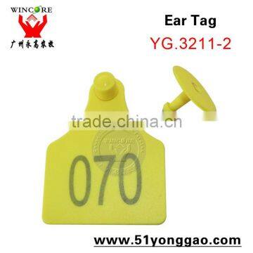 Cattle ear tag with laser printing number ear tag for cow ID ear tag