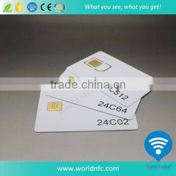 Blank PVC contact FM4442/ SLE 4442 smart IC cards