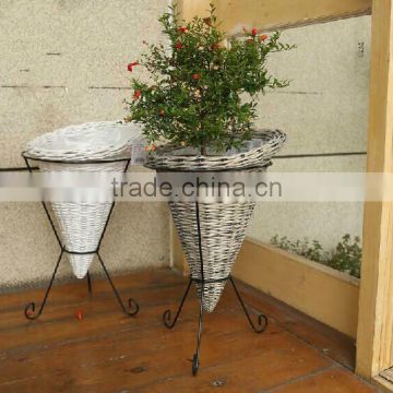 plastic lined with metal shelf decorative flower pot stands decorative indoor handmade flower basket