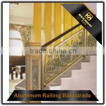 Interior Antique Bronze Decorative Railing Design Aluminum Copper Stair Handrail