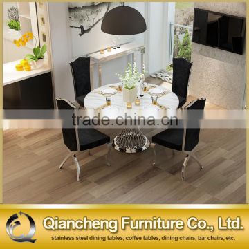 Heavy Stainless Steel Dining Table with Antique Top