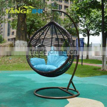 Brown color rattan hanging chair bird nest indoor swing for adults