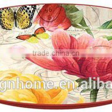 MORNING BLOSSOMS MEDIUM METAL TRAY