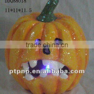 Halloween ceramic pumkin skull with LED light