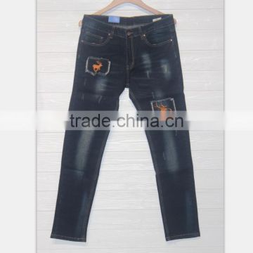 GZY New patternGZY Latest design men's jeans pants models for men printed men jeans stock