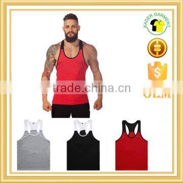 2017 casual fit sportswear men bodybuilding stringer gym vest