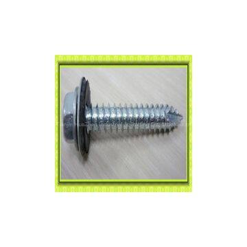 iron self tapping hex head screw with washer