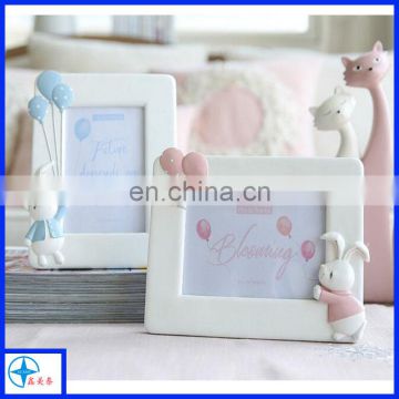 Hot selling custom made resin lovely baby picture photo frame, resin baby photo frame