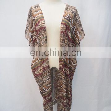 New fashion wholesale paisley long boho printed Elephant kimono.