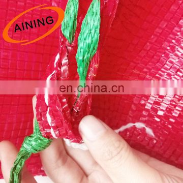 Wholesale packing mesh net bags with handle for vegetable