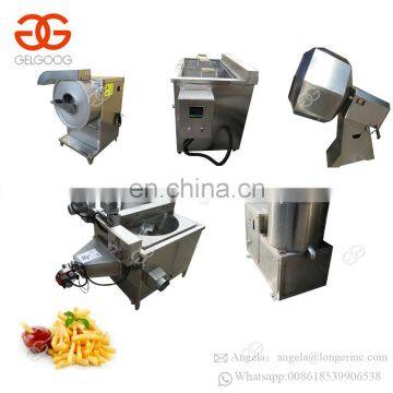 Industrial Fresh Potato Fingers French Fries Making Frying Machine Semi-Automatic Potato Chips Production Line