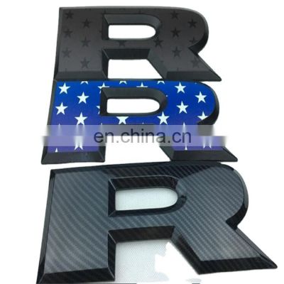 Carbon Fiber 3D Vehicle Color Body Decoration Car Letters Emblem Sticker