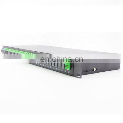 19inch 1U, 2U, Fiber Optic PLC Splitter 1x8 1x16 1x32 1x64  SC/UPC SC/APC Connector PLC Splitter 1x8 Rack mount