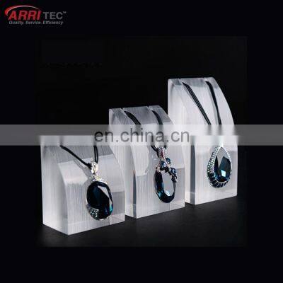 High Transparency Acrylic Necklace Stand Holder 3-Set Acrylic Necklace Display Block Stand