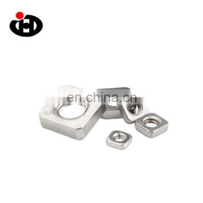 High quality hardware fasteners thin welded and polished stainless steel square nuts