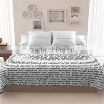 Hot selling home 100%polyester printing brushed bedding fabric
