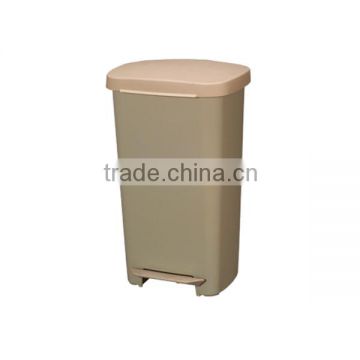 50L pedal plastic dustbin indoor dustbin with wheels