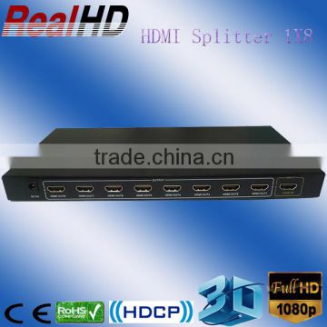 2014 China made HDCP 1.2 1x8 HDMI Amplifier Splitter
