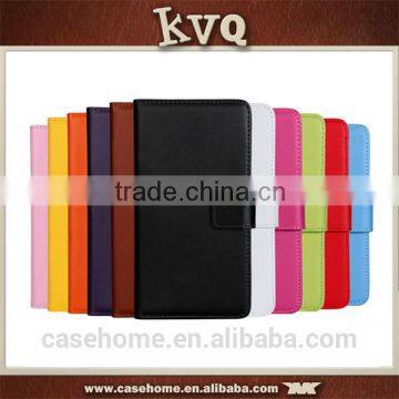 best selling fashion pure color wallet stand leather cases for sony z4