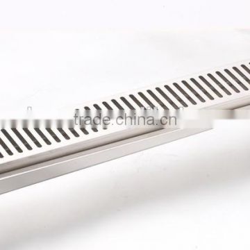 A Series Tiled On Flange End Drop Drainage Sloped Channel Base Long Stainless Steel Floor Drain Shower Drain