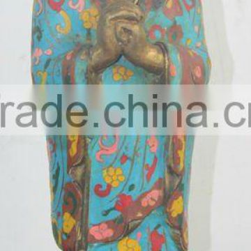 Chinese Bronze Gild Cloisonne Buddha / Monk