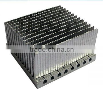 Routing CPU stainless steel Radiating Fin aluminum extrusion pin fin explosure heatsink