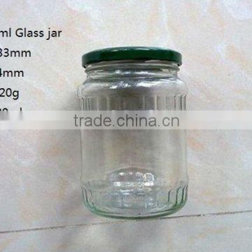 720ml high quality transparent round glass jar