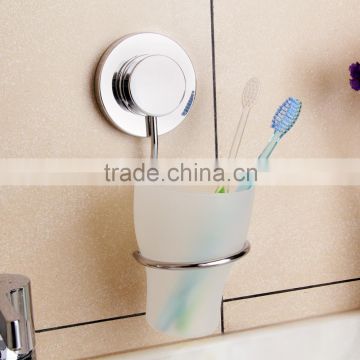 Metal wire bathroom toothbrush holder with suction cup
