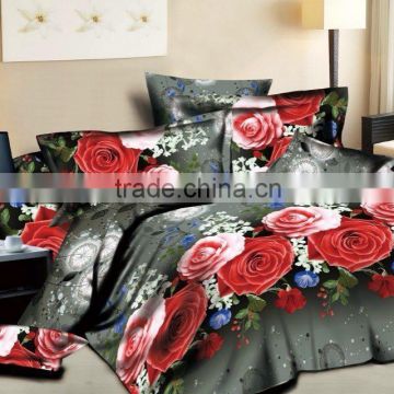 100% polyester 3D Printed bedsheet fabrics 230*470cm for indian market