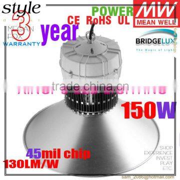 High quality products! Bridgelux chip & Meanwell driver 30W 50W 80W 100W 120W 150W LED High Bay Lighting                        
                                                Quality Choice