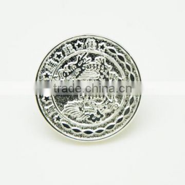Customized design silver metal badge for sale