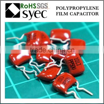 High Frequency Low DF 2200pF 100V Polypropylene Film Capacitor