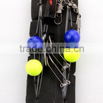 surfcasting rig pulley float rig two trace blue & yellow floats