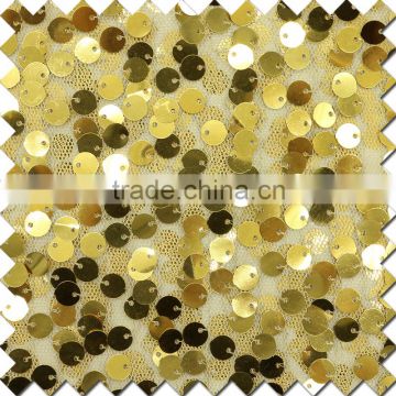 100 POLYESTER BASE of bead piece embroidered mesh fabric for dress