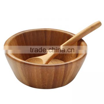 Bamboo wooden deep dish soup bowl blank